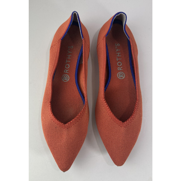 Rothy's Shoes - Rothy's The Point Flats Ballet Slip On Knit Shoes Tangerine Orange Women's 11.5